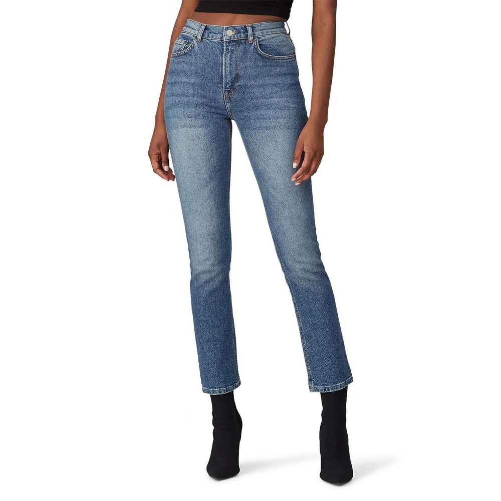 Reformation Lisa High Rise Straight Long Jeans Palermo Blue Denim Womens Size 30